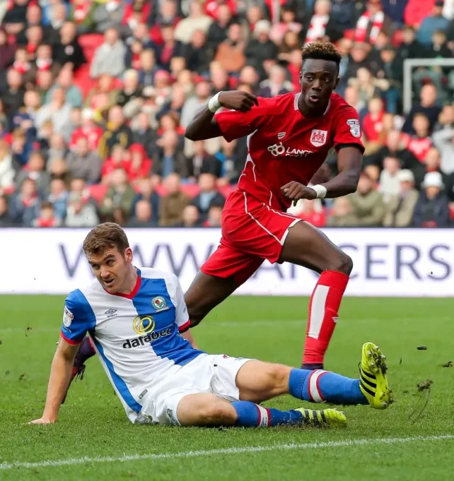 Framed Print : Intense Focus: Tammy Abraham at Ashton Gate - Bristol City vs Blackburn Rovers