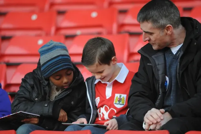 Framed Print : Intense Football Rivalry: Bristol City vs Fleetwood Town at Ashton Gate, 01 / 02 / 2015