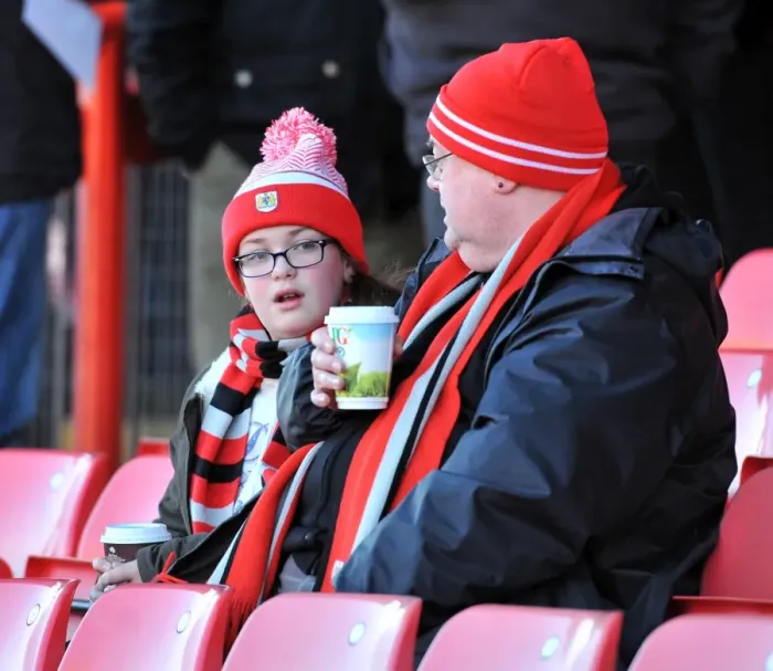 Framed Print : Intense Football Rivalry: A Sea of Passionate Fans - Bristol City vs Crawley Town, December 13, 2014 Framed Print : Intense Football Rivalry: A Sea of Passionate Fans - Bristol City vs Crawley Town, December 13, 2014