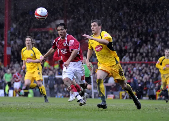 Framed Print : Intense Moment at Ashton Gate: Carle's Showdown - Bristol City vs Plymouth Argyle