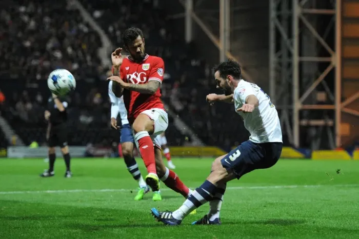 Framed Print : Intense Moment: Marlon Pack vs. Greg Cunningham - Bristol City vs. Preston North End, Sky Bet Championship Framed Print : Intense Moment: Marlon Pack vs. Greg Cunningham - Bristol City vs. Preston North End, Sky Bet Championship