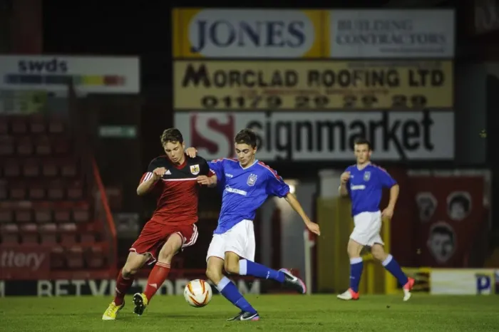 Framed Print : Intense Performance by Jack Batten: FA Youth Cup Third Round - Bristol City U18 vs Ipswich Town U18