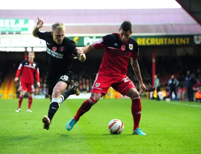 Framed Print : Intense Rivalry: Briggs vs. Solly - A Football Showdown at Ashton Gate Framed Print : Intense Rivalry: Briggs vs. Solly - A Football Showdown at Ashton Gate