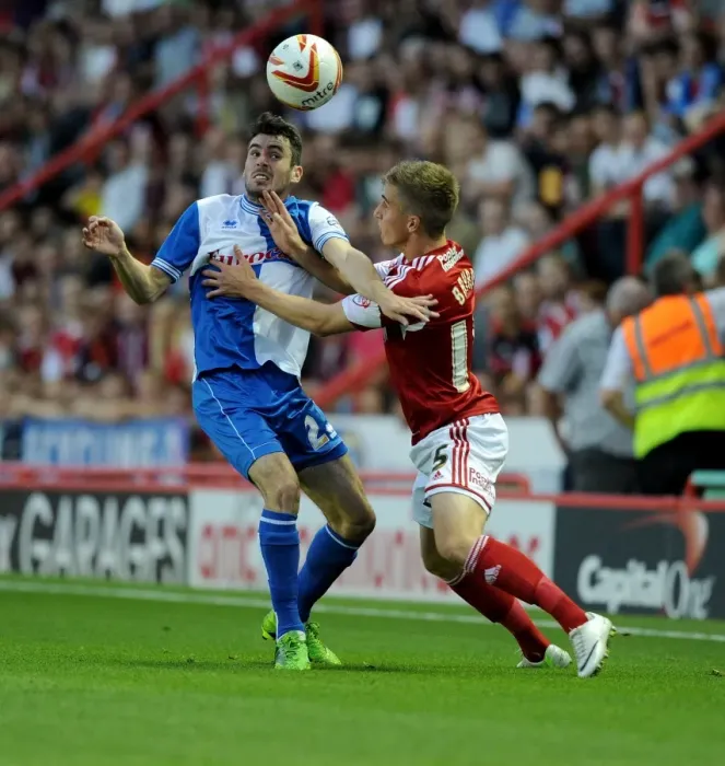 Framed Print : Intense Rivalry: Bristol Derby - Bristol City vs. Bristol Rovers, September 2013 (Johnstone Paint Trophy First Round) - Michael Smith vs. Joe Bryan Framed Print : Intense Rivalry: Bristol Derby - Bristol City vs. Bristol Rovers, September 2013 (Johnstone Paint Trophy First Round) - Michael Smith vs. Joe Bryan