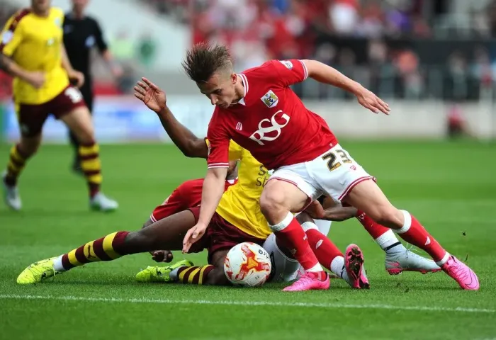 Framed Print : Intense Rivalry: Bryan vs Darikwa - Battle for Possession in Bristol City vs Burnley Framed Print : Intense Rivalry: Bryan vs Darikwa - Battle for Possession in Bristol City vs Burnley
