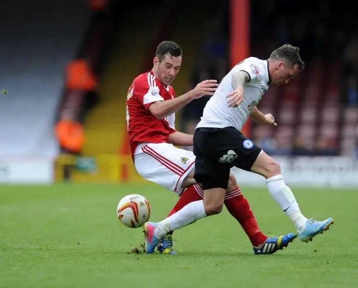 Framed Print : Intense Rivalry: Cunningham vs Swanson - A Football Battle at Ashton Gate Framed Print : Intense Rivalry: Cunningham vs Swanson - A Football Battle at Ashton Gate