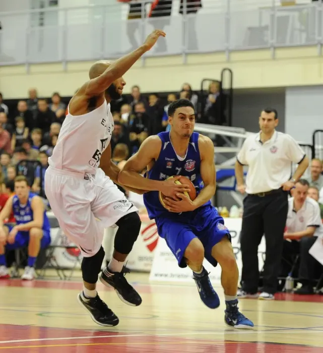 Framed Print : Intense Rivalry: Flyers vs. Eagles Basketball Showdown, November 2014 - British Basketball League