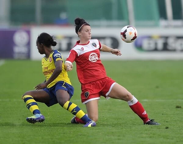 Intense Rivalry: Jasmine Matthews vs. Danielle Carter Clash in FA WSL Match - Bristol City FC vs. Arsenal Ladies