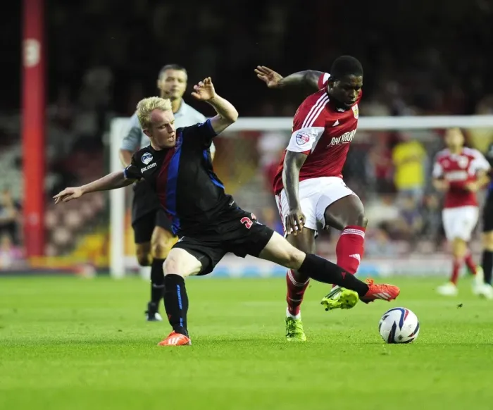 Framed Print : Intense Rivalry: Jay Emmanuel-Thomas vs. Jonathan Williams Clash in Capital One Cup 2013 (Bristol City vs. Crystal Palace) Framed Print : Intense Rivalry: Jay Emmanuel-Thomas vs. Jonathan Williams Clash in Capital One Cup 2013 (Bristol City vs. Crystal Palace)