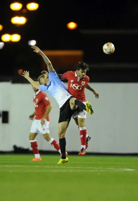 Framed Print : Intense Rivalry: Marlon Pack vs. Jonathan Stead Clash at Ashton Gate, Bristol City vs. Bradford City, Sky Bet League One Framed Print : Intense Rivalry: Marlon Pack vs. Jonathan Stead Clash at Ashton Gate, Bristol City vs. Bradford City, Sky Bet League One