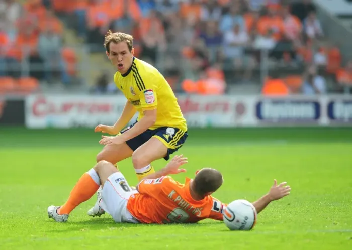 Framed Print : Intense Rivalry: Neil Kilkenny vs. Kevin Phillips - October 1, 2011 League Cup Clash at Blackpool Framed Print : Intense Rivalry: Neil Kilkenny vs. Kevin Phillips - October 1, 2011 League Cup Clash at Blackpool