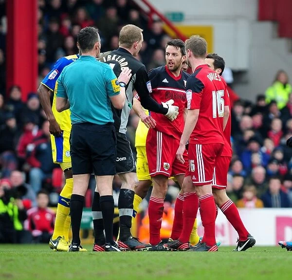 Intense Rivalry: Players Clash in Bristol City vs Sheffield Wednesday Match