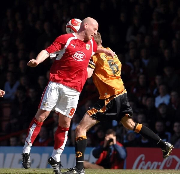 Intense Rivalry: Steve Brooker's Focused Expression at Ashton Gate - Bristol City vs. Wolverhampton Wanderers