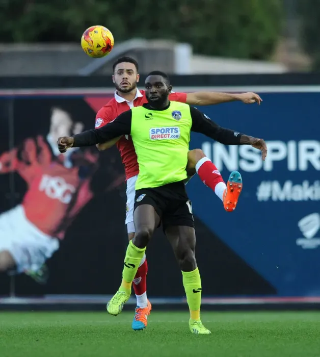Framed Print : Intense Rivalry: Williams vs. Ibehre Clash in Bristol City vs. Oldham Athletic Football Match, Sky Bet League One, 2014 Framed Print : Intense Rivalry: Williams vs. Ibehre Clash in Bristol City vs. Oldham Athletic Football Match, Sky Bet League One, 2014