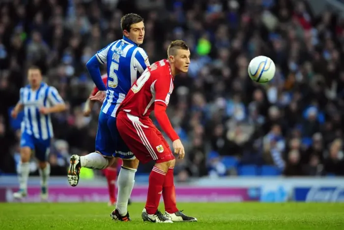 Framed Print : Intense Rivalry: Wood vs. Dunk - Championship Showdown: Brighton vs. Bristol City (14 / 01 / 2012)