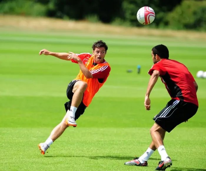 Framed Print : Intense Training Clash: Ivan Sproule vs. Liam Fontaine, Bristol City Football Club Framed Print : Intense Training Clash: Ivan Sproule vs. Liam Fontaine, Bristol City Football Club