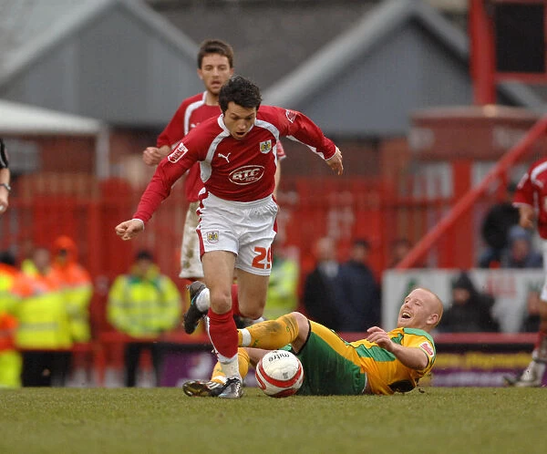 Ivan Sproule in Action: Bristol City vs Norwich City