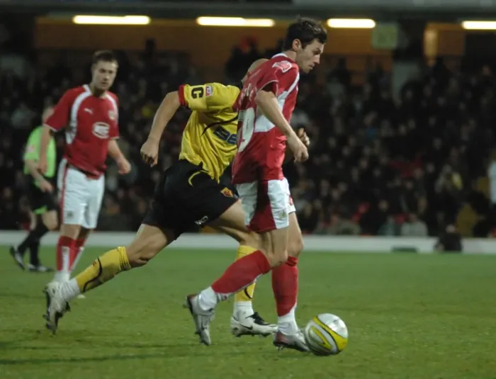 Framed Print : Ivan Sproule in Action: Watford vs. Bristol City