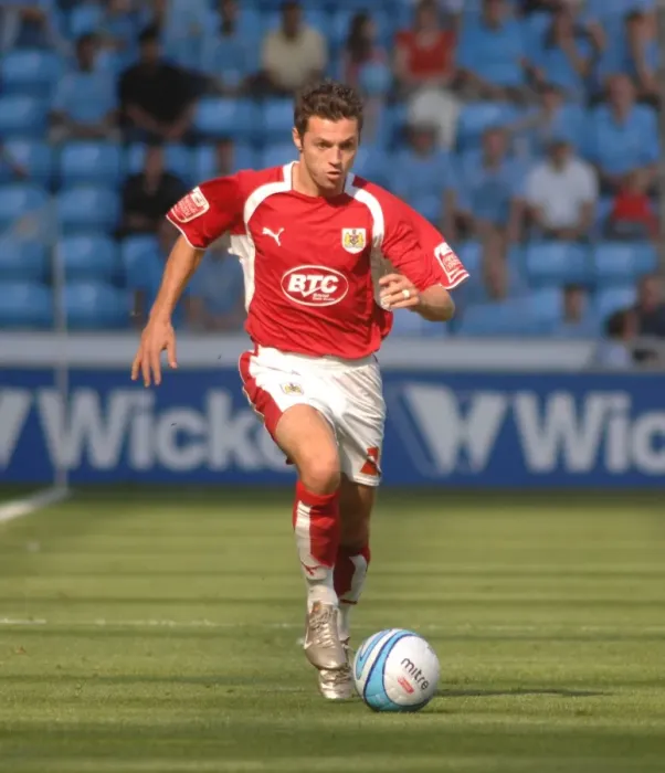 Framed Print : Ivan Sproule's Intense Midfield Battle: Coventry City vs. Bristol City - A Football Rivalry