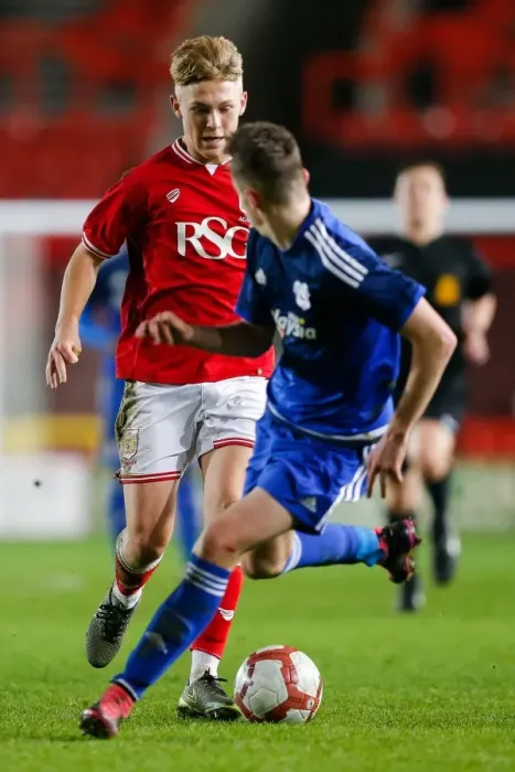 Framed Print : Jake Andrews Stars in FA Youth Cup: Bristol City U18s vs Cardiff City U18s at Ashton Gate Stadium Framed Print : Jake Andrews Stars in FA Youth Cup: Bristol City U18s vs Cardiff City U18s at Ashton Gate Stadium