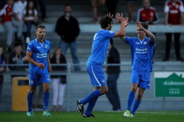 Framed Print : Jake Harris of Weston-super-Mare Celebrates Goal Against Bristol City, Pre-Season Friendly 2014 Framed Print : Jake Harris of Weston-super-Mare Celebrates Goal Against Bristol City, Pre-Season Friendly 2014