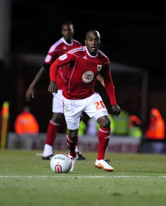 Framed Print : Jamal Campbell-Ryce in Action: Championship Showdown between Bristol City and Sheffield United at Ashton Gate Stadium (November 27, 2010)