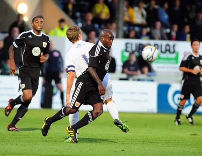 Framed Print : Jamal Campbell-Ryce in Action: Torquay vs. Bristol City Framed Print : Jamal Campbell-Ryce in Action: Torquay vs. Bristol City