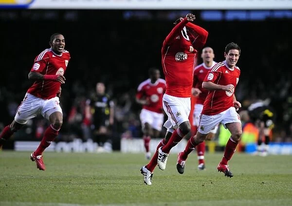 Jamal Campbell-Ryce's Thrilling Goal Celebration vs. Cardiff City - Bristol City's Championship Victory (January 1, 2011)