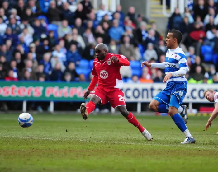 Framed Print : Jamal Campbell-Ryce's Thwarted Goal Attempt vs. Reading, Championship 2010