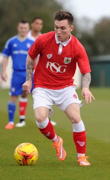 Framed Print : Jamie Horgan in Action: Bristol City U21s vs Ipswich Town
