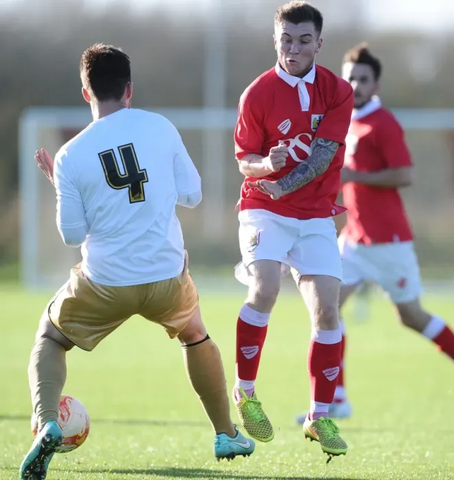Framed Print : Jamie Horgan's Focus: Training Intensity at Bristol City FC (YDL: Bristol City U21 vs Colchester)