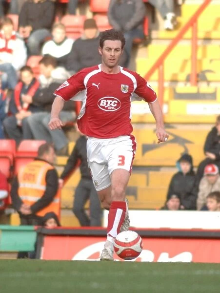 Jamie McAllister in Action for Bristol City Against Blackpool