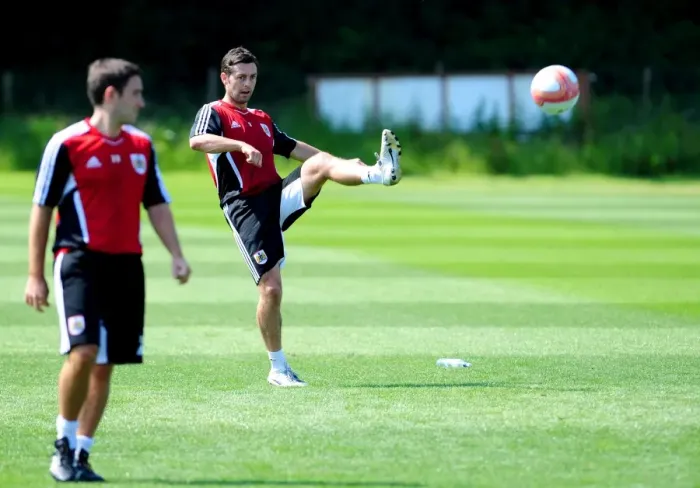 Framed Print : Jamie McAllister: Intense Focus during Pre-Season Training with Bristol City FC Framed Print : Jamie McAllister: Intense Focus during Pre-Season Training with Bristol City FC
