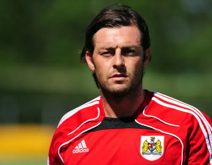 Framed Print : Jamie McAllister: Intense Focus during Training with Bristol City FC Framed Print : Jamie McAllister: Intense Focus during Training with Bristol City FC