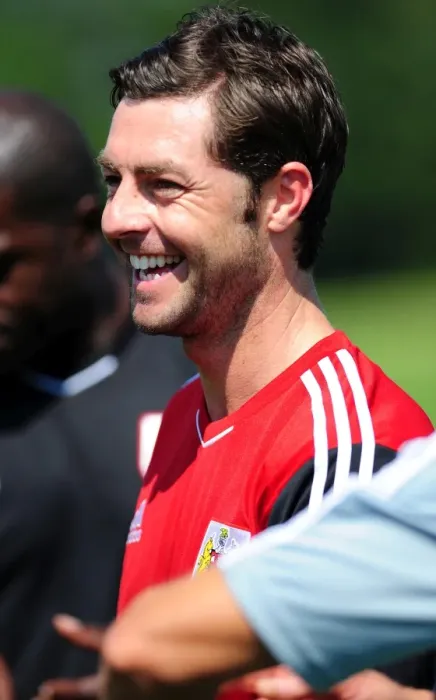 Framed Print : Jamie McAllister: Unyielding Determination in Bristol City FC's Pre-Season Training