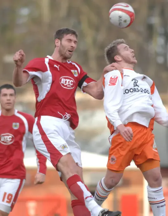 Framed Print : Jamie McCombe in Action for Bristol City Against Blackpool