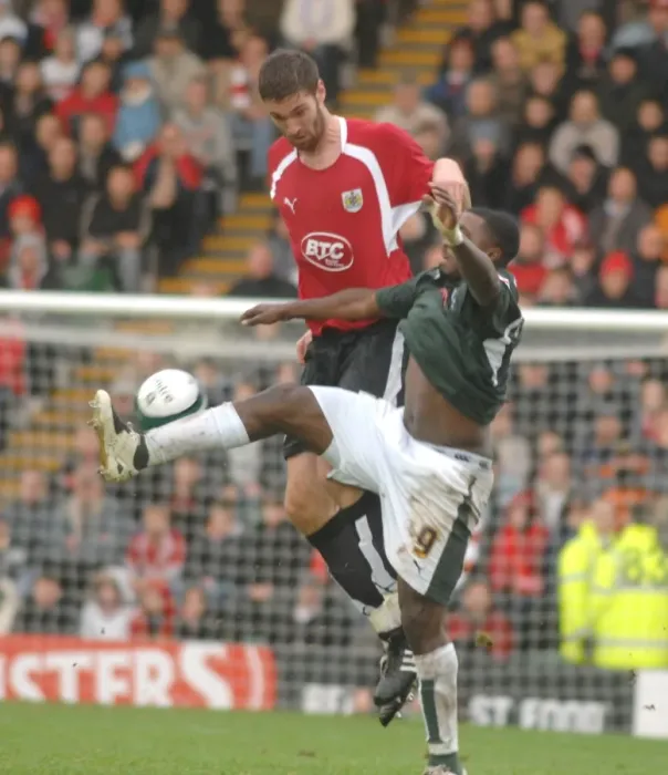 Framed Print : Jamie McCombe in Action for Bristol City Against Plymouth
