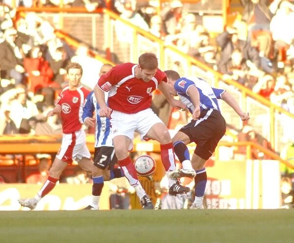 Jamie McCombe in Action for Bristol City Against Sheffield Wednesday