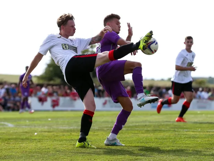 Framed Print : Jamie Paterson of Bristol City Playing in Pre-season Friendly against Bristol Manor Farm, July 2017