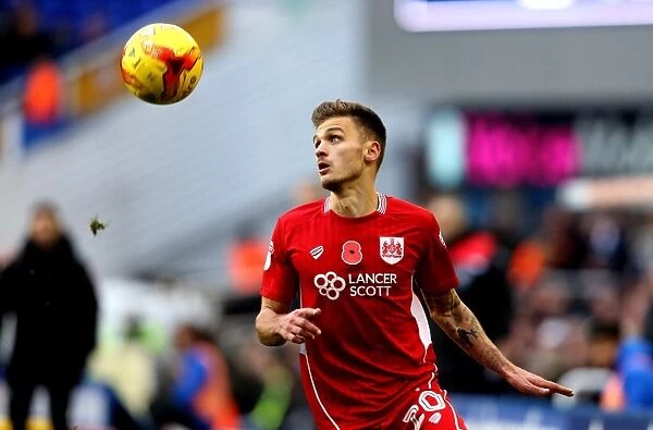 Jamie Paterson Focuses on the Ball: Birmingham City vs. Bristol City, 2016