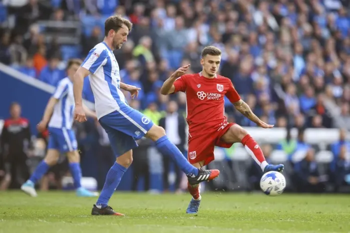Framed Print : Jamie Paterson Pursues Dale Stephens: Intense Moment from Brighton vs. Bristol City Championship Clash, April 2017 Framed Print : Jamie Paterson Pursues Dale Stephens: Intense Moment from Brighton vs. Bristol City Championship Clash, April 2017