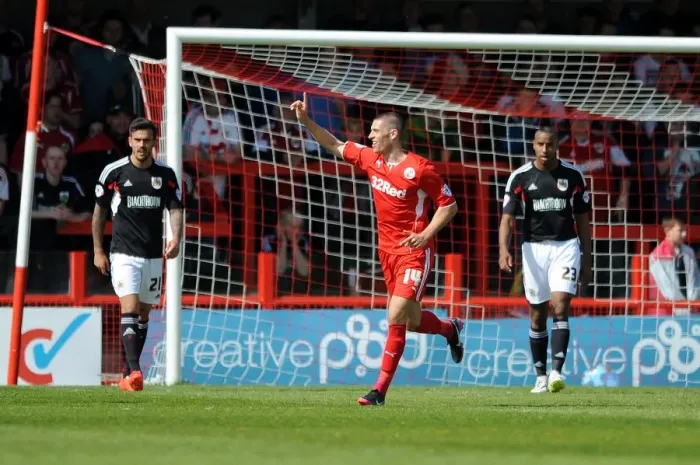 Framed Print : Jamie Proctor's Goal Celebration: Crawley Town vs. Bristol City, May 3, 2014 (Sky Bet League One) Framed Print : Jamie Proctor's Goal Celebration: Crawley Town vs. Bristol City, May 3, 2014 (Sky Bet League One)