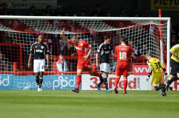 Framed Print : Jamie Proctor's Thrilling Goal Celebration: A Memorable Moment from Crawley Town vs. Bristol City (May 3, 2014) Framed Print : Jamie Proctor's Thrilling Goal Celebration: A Memorable Moment from Crawley Town vs. Bristol City (May 3, 2014)
