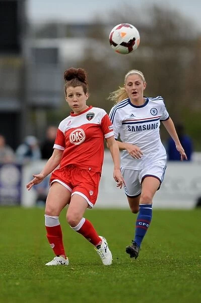 Jasmine Matthews of Bristol Academy Playing a Pass Against Chelsea Ladies, FA Womens Super League, 2014