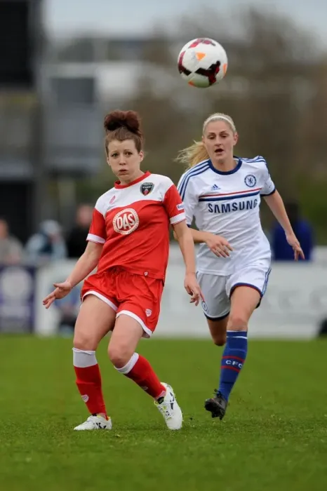 Framed Print : Jasmine Matthews of Bristol Academy Playing a Pass Against Chelsea Ladies, FA Womens Super League, 2014 Framed Print : Jasmine Matthews of Bristol Academy Playing a Pass Against Chelsea Ladies, FA Womens Super League, 2014