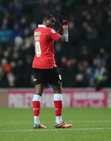 Jay Emmanuel-Thomas in Action: Bristol City vs MK Dons at Stadium MK, February 2015