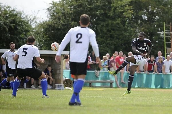 Jay Emmanuel-Thomas Aims for Goal: Portishead Town vs. Bristol City Pre-Season Friendly