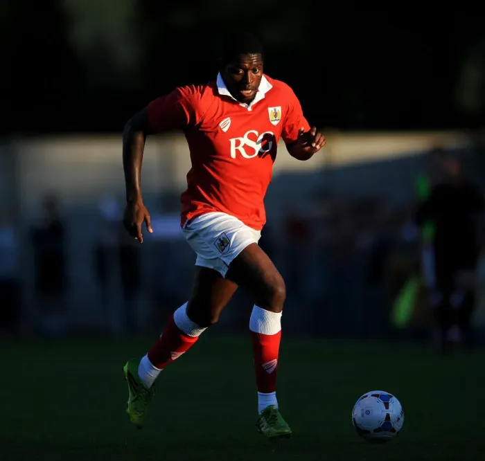 Framed Print : Jay Emmanuel-Thomas of Bristol City in Action against Weston Super Mare, Pre-Season Friendly, 2014 Framed Print : Jay Emmanuel-Thomas of Bristol City in Action against Weston Super Mare, Pre-Season Friendly, 2014
