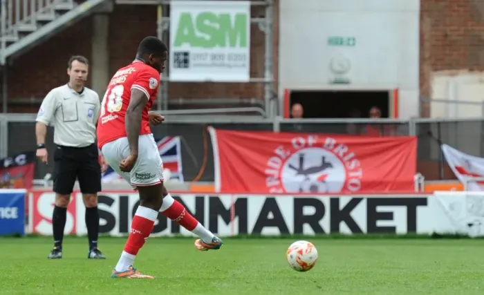 Framed Print : Jay Emmanuel-Thomas Scores the Decisive Penalty: Bristol City's Triumph over Walsall (03 / 05 / 2015)