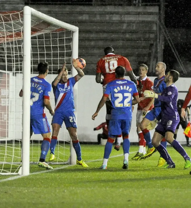 Framed Print : Jay Emmanuel-Thomas Scores the FA Cup Upset for Bristol City Against Doncaster Rovers Framed Print : Jay Emmanuel-Thomas Scores the FA Cup Upset for Bristol City Against Doncaster Rovers